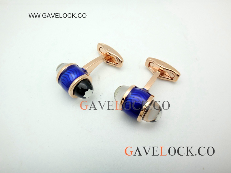 Mont Blanc Blue Cufflinks Urban Walker Cufflinks